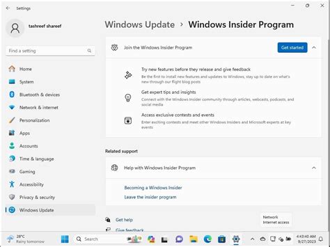 windows insider page.